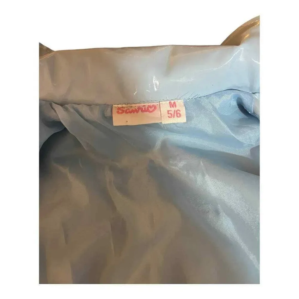 SANRIO HELLO KITTY Raincoat Girls 5/6 Vintage 30th Anniversary Light Blue‎ NWOT